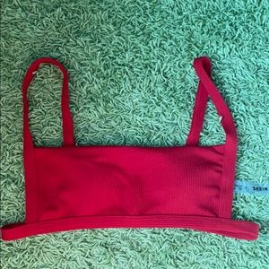 Red bikini top (never worn)